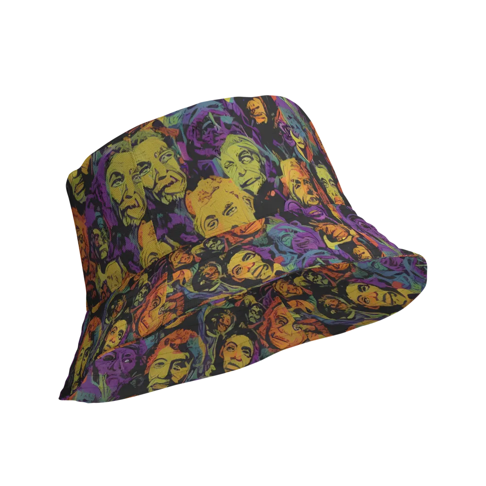 Kaleidoscopic Spirits on Reversible Bucket Hat — Product details Outside