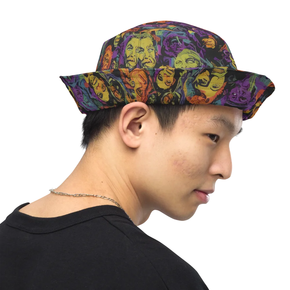 Kaleidoscopic Spirits on Reversible Bucket Hat — Right Outside
