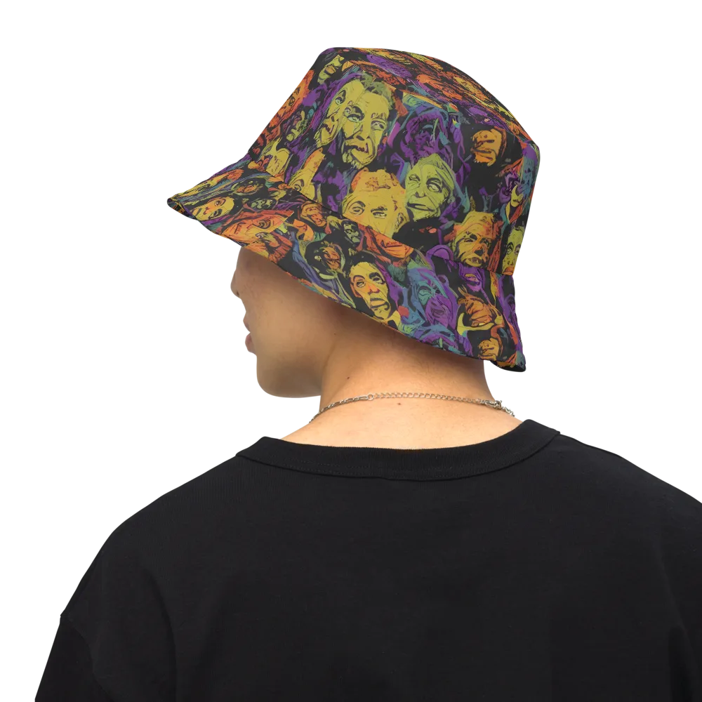 Kaleidoscopic Spirits on Reversible Bucket Hat — Back Inside