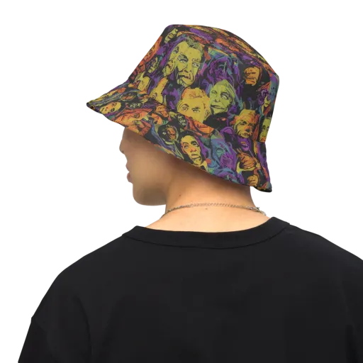 Kaleidoscopic Spirits on a Reversible Bucket Hat