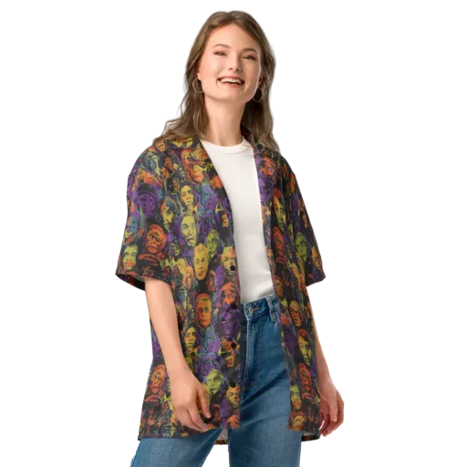 Kaleidoscopic Spirits on a Button Shirt