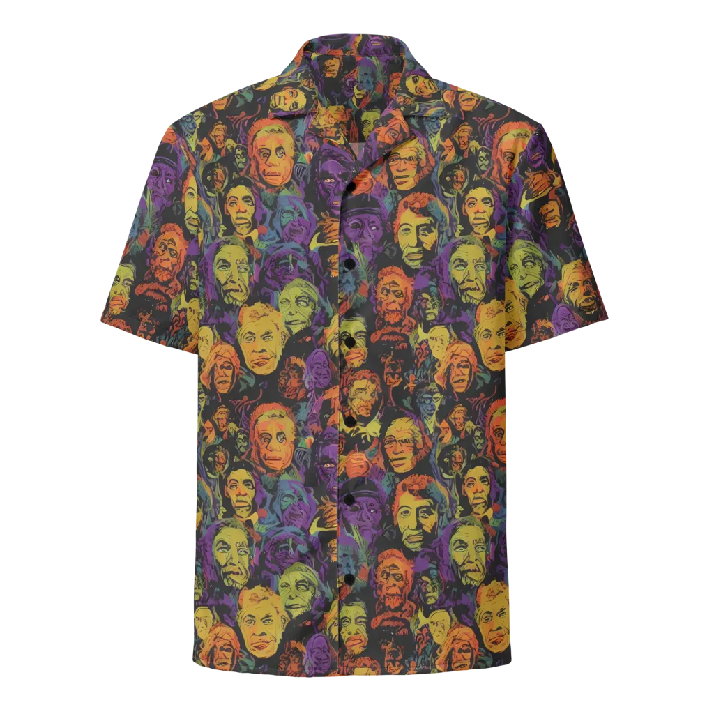 Kaleidoscopic Spirits on Button Shirt — Front