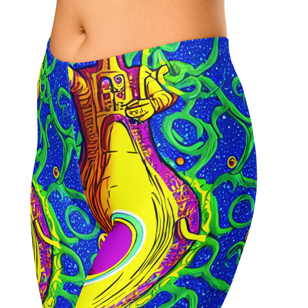 Sprawling Spectacle on Capri Leggings — Zoomed-in