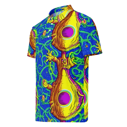 Sprawling Spectacle on a Men's Slim Fit Polo Shirt