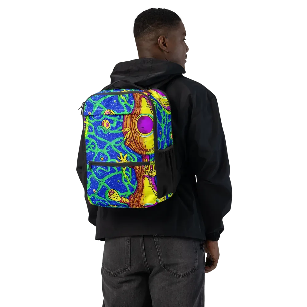 Sprawling Spectacle on Utility Backpack — Back