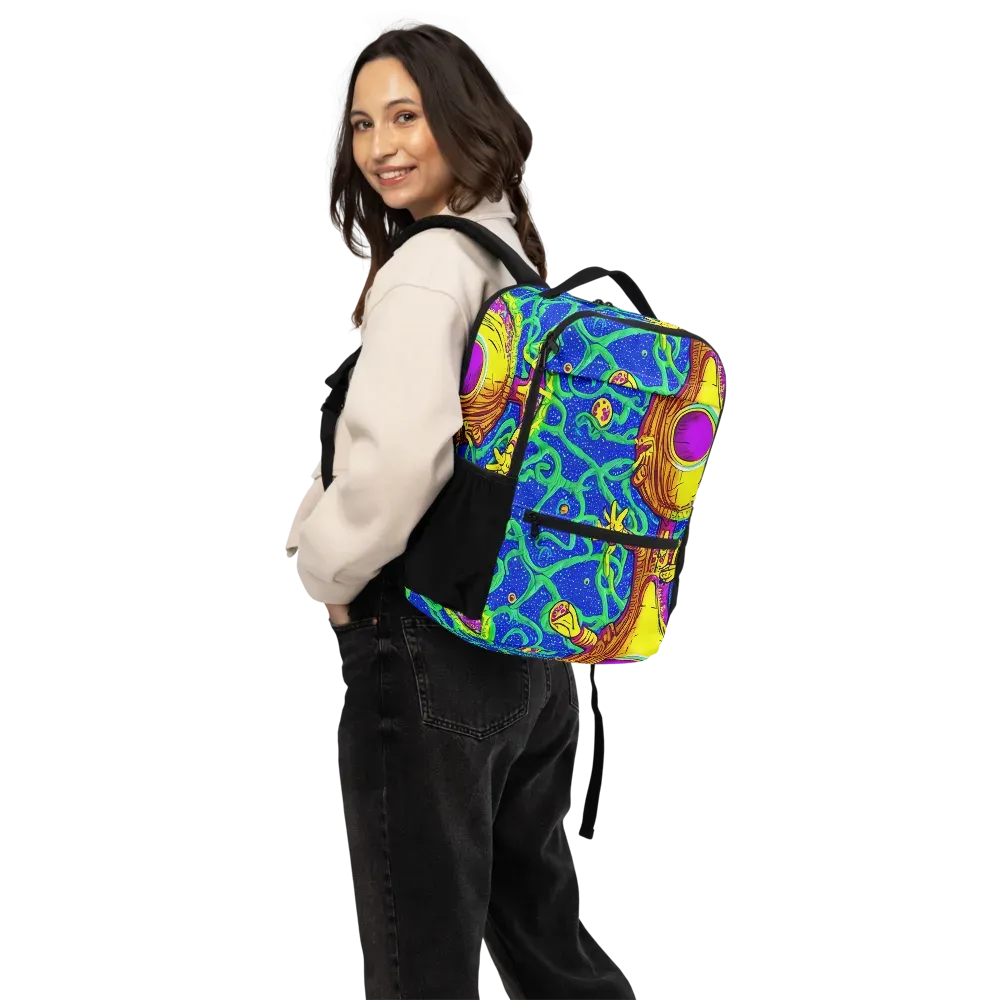 Sprawling Spectacle on Utility Backpack — Back