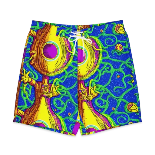 Sprawling Spectacle on a Men's Board Shorts