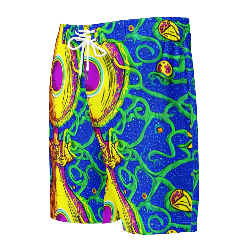 Sprawling Spectacle on Men's Board Shorts — Front