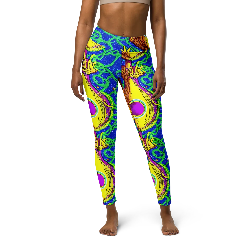 Sprawling Spectacle on Yoga Leggings — Front