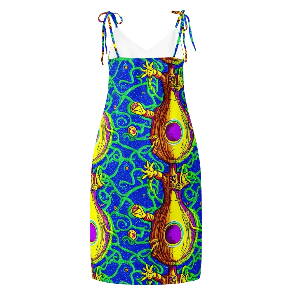 Sprawling Spectacle on Slip Dress — Back