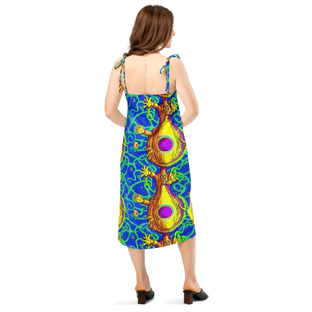 Sprawling Spectacle on Slip Dress — Back
