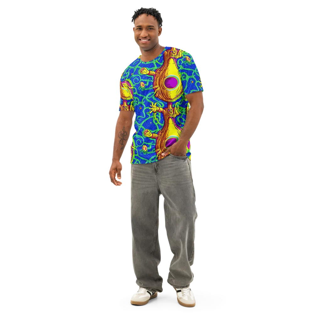 Sprawling Spectacle on Men's Cotton Crew Neck T-Shirt — Front