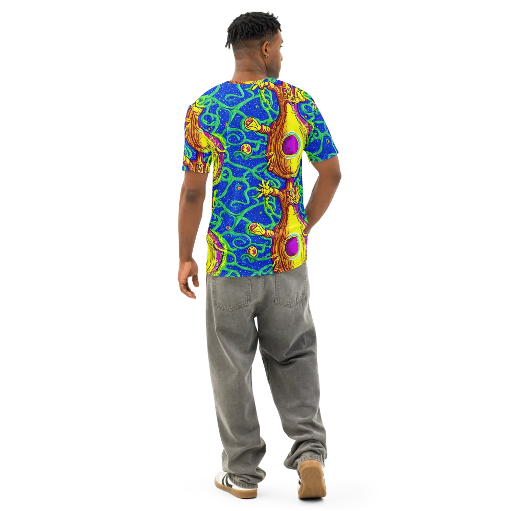 Sprawling Spectacle on Men's Cotton Crew Neck T-Shirt — Back