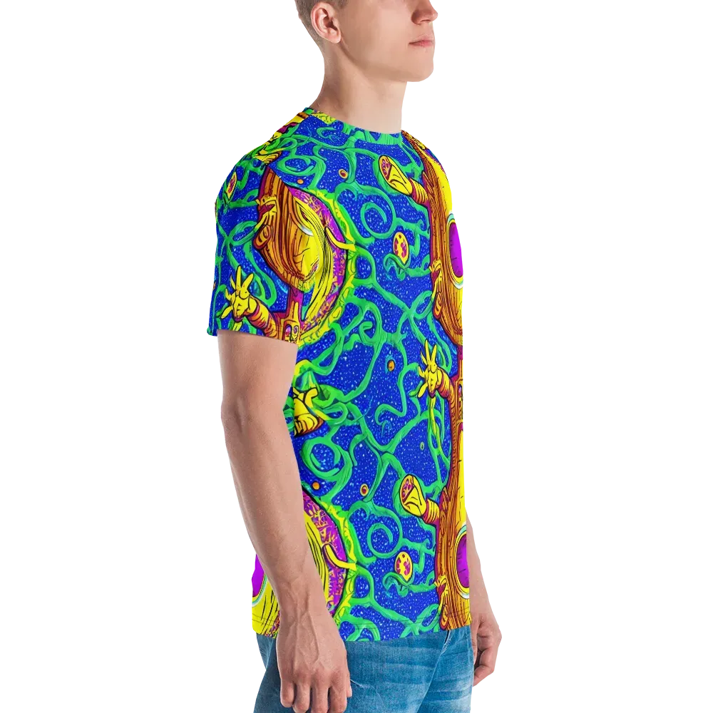 Sprawling Spectacle on Men's Crew Neck T-Shirt — Right