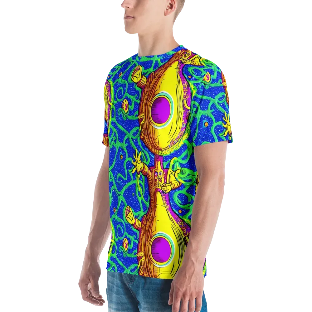 Sprawling Spectacle on Men's Crew Neck T-Shirt — Left