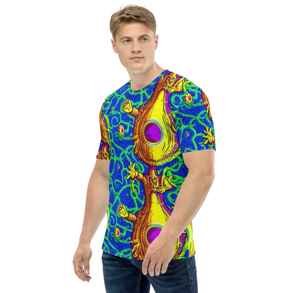 Sprawling Spectacle on Men's Crew Neck T-Shirt — Left