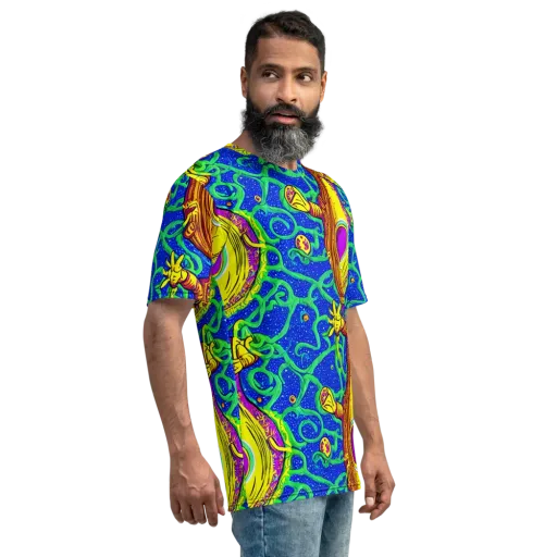 Sprawling Spectacle on a Men's Crew Neck T-Shirt