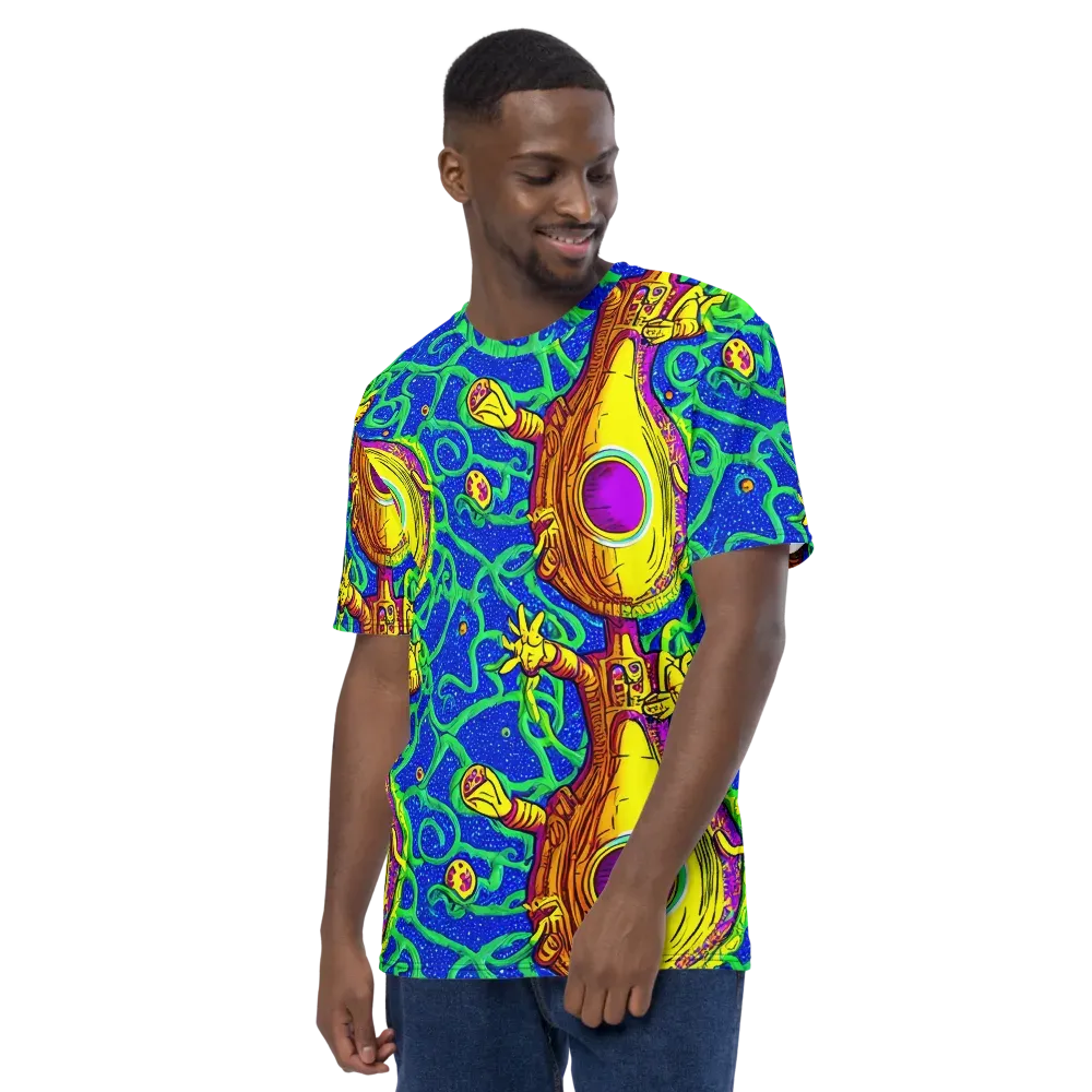 Sprawling Spectacle on Men's Crew Neck T-Shirt — Left