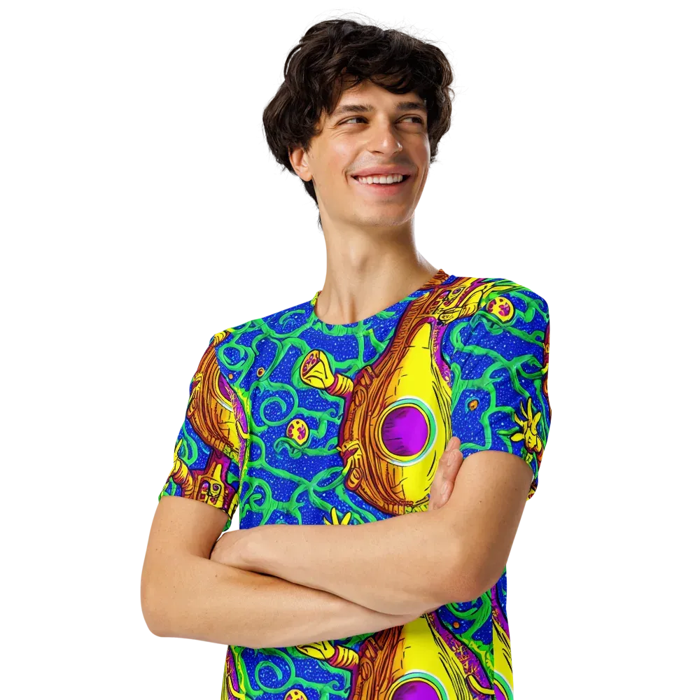 Sprawling Spectacle on Men's Crew Neck T-Shirt — Left Front