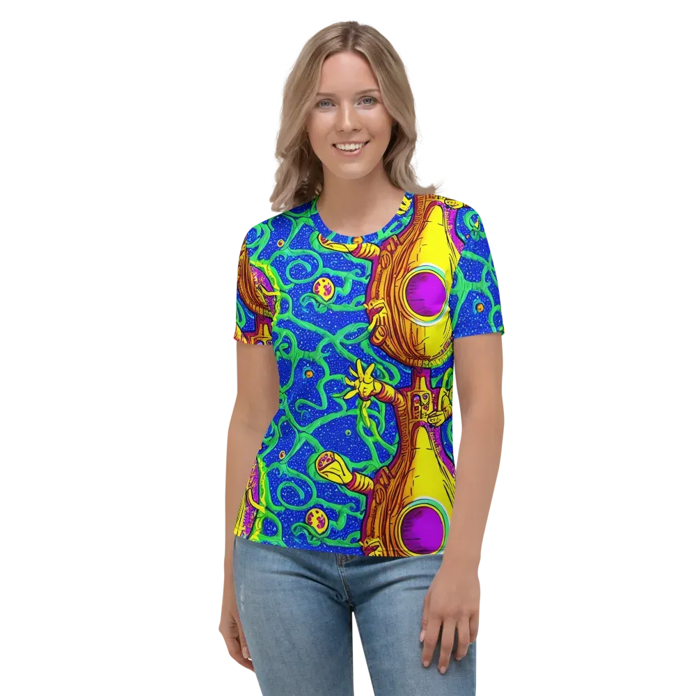Sprawling Spectacle on Women's Crew Neck T-Shirt — Front