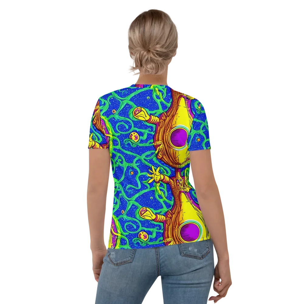 Sprawling Spectacle on Women's Crew Neck T-Shirt — Back