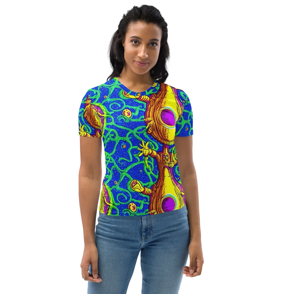 Sprawling Spectacle on Women's Crew Neck T-Shirt — Front