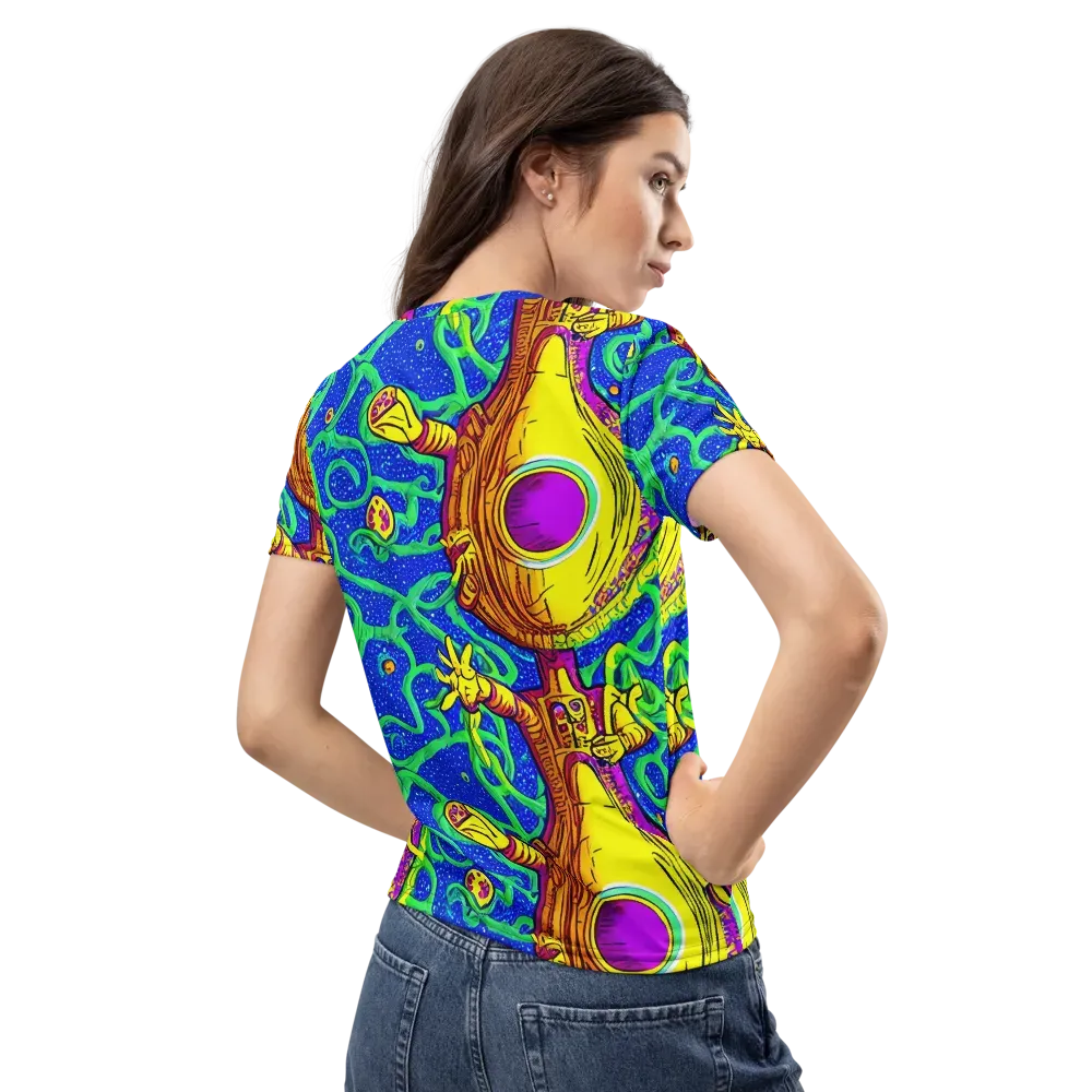 Sprawling Spectacle on Women's Crew Neck T-Shirt — Back
