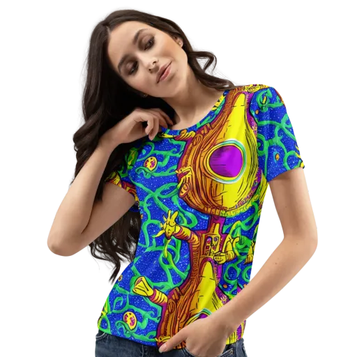 Sprawling Spectacle on a Women's Crew Neck T-Shirt