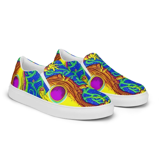 Sprawling Spectacle on a Men's Slip-On Canvas Shoes