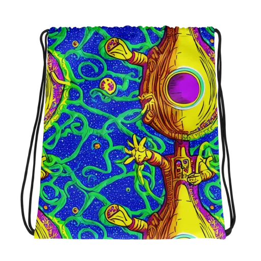 Sprawling Spectacle on a Drawstring Bag