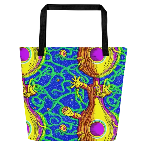 Sprawling Spectacle on a Large Tote Bag W/ Pocket