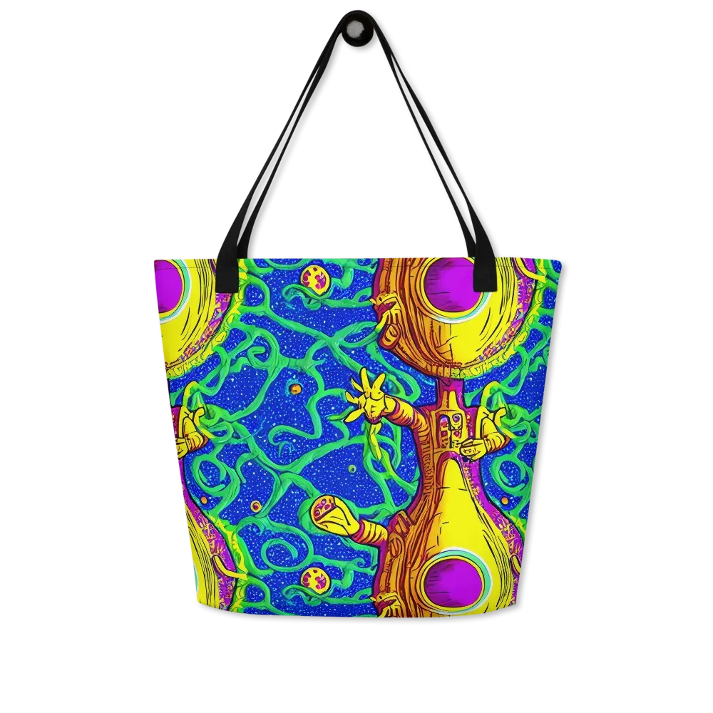 Sprawling Spectacle on Large Tote Bag W/ Pocket — Front
