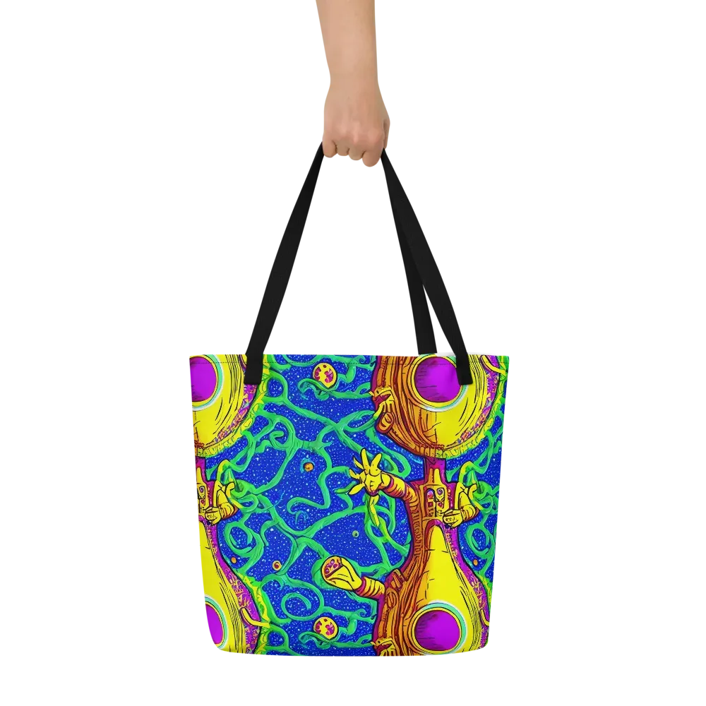 Sprawling Spectacle on Large Tote Bag W/ Pocket — Front