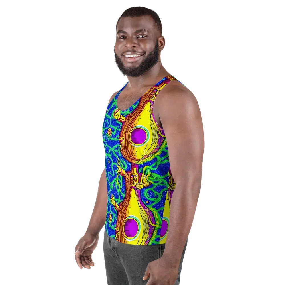 Sprawling Spectacle on Men's Tank Top — Left Front