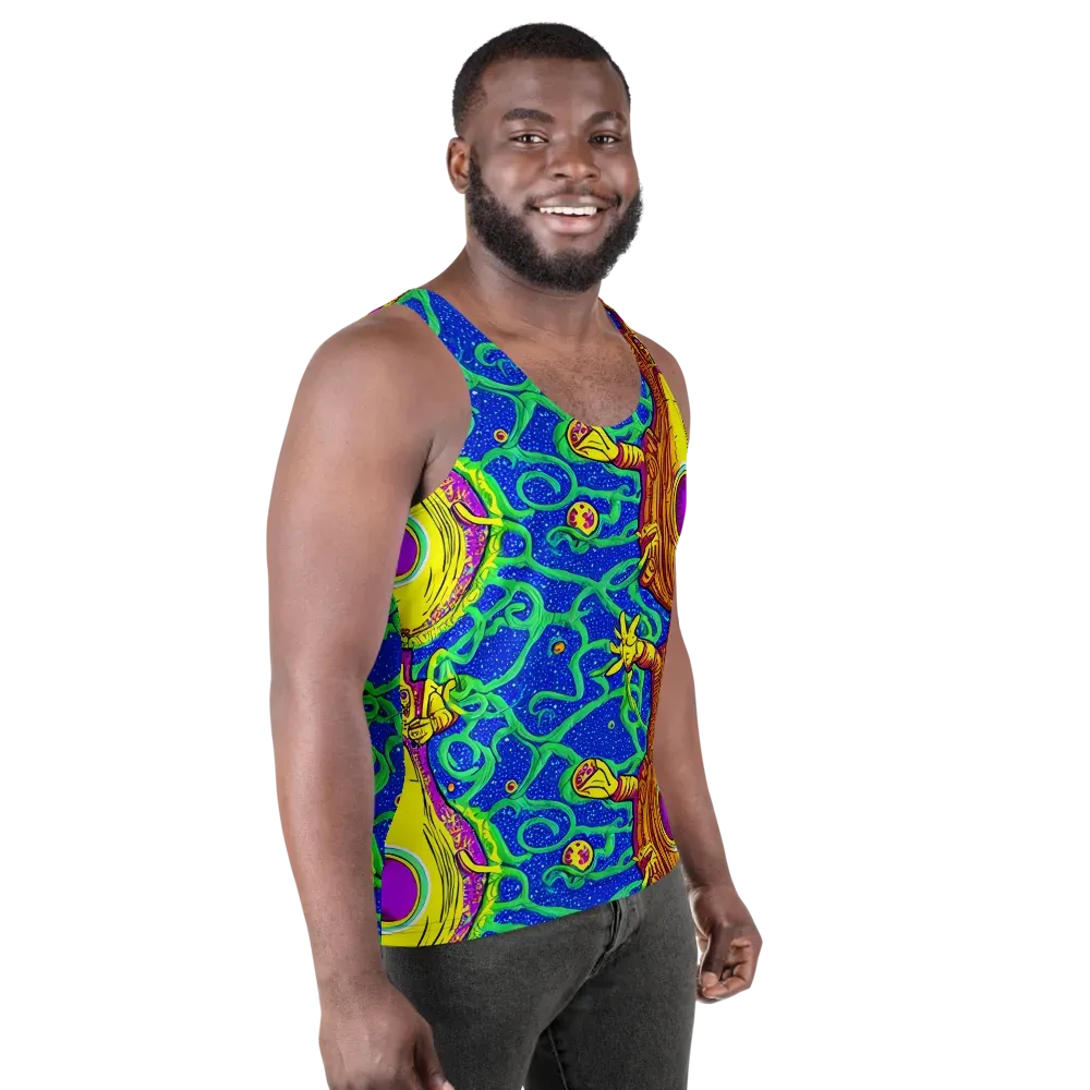 Sprawling Spectacle on Men's Tank Top — Right Front