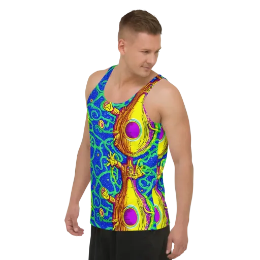 Sprawling Spectacle on a Men's Tank Top
