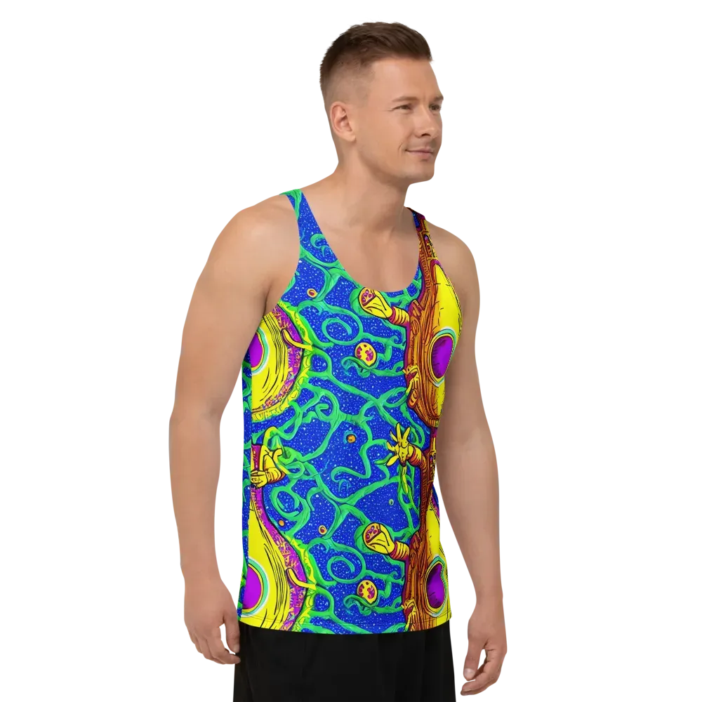 Sprawling Spectacle on Men's Tank Top — Right Front