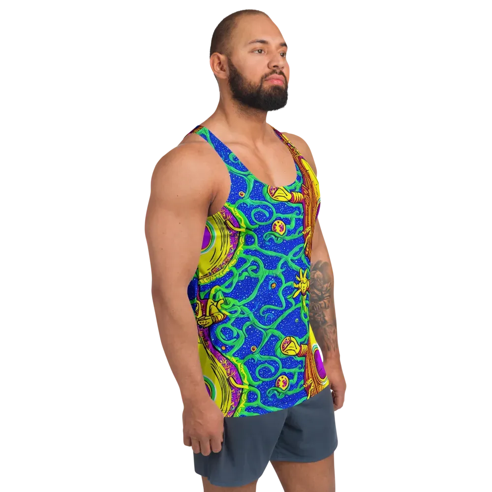 Sprawling Spectacle on Men's Tank Top — Right Front