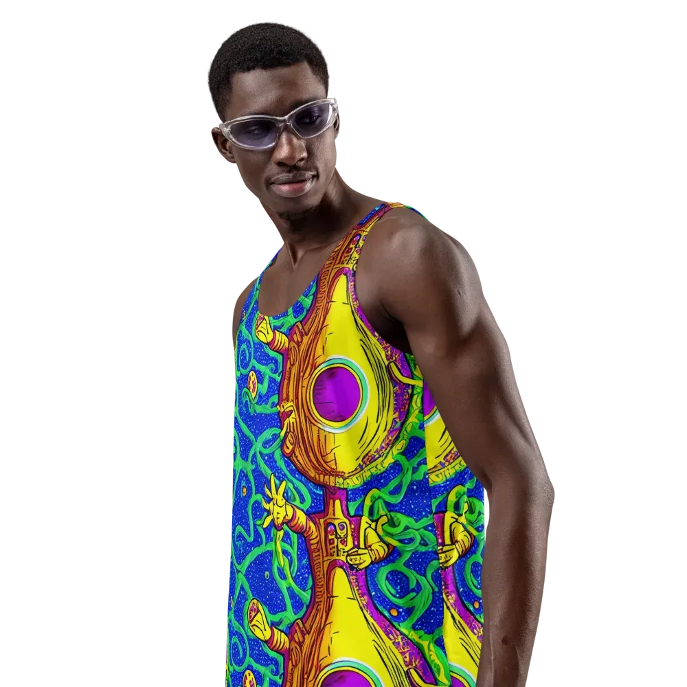 Sprawling Spectacle on Men's Tank Top — Left