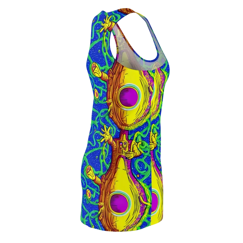 Sprawling Spectacle on Racerback Dress — Back Side