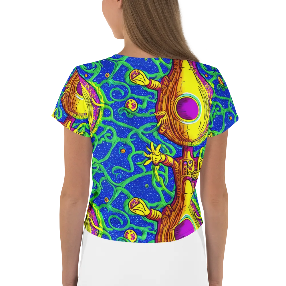 Sprawling Spectacle on Crop Tee — Back