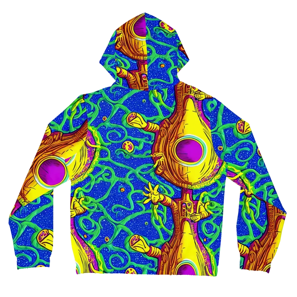 Sprawling Spectacle on Women's Full-Zip Hoodie — Back