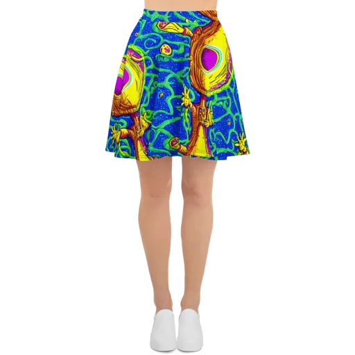 Sprawling Spectacle on a Skater Skirt