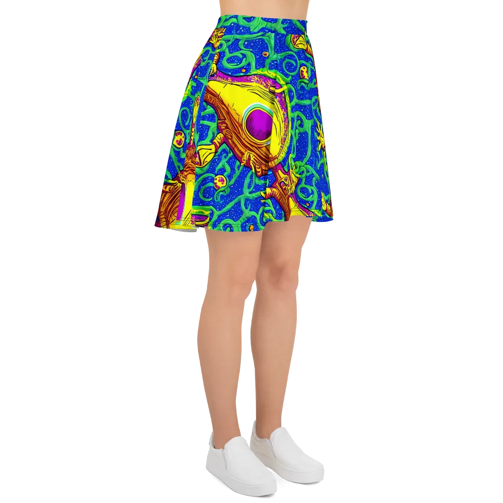 Sprawling Spectacle on Skater Skirt — Right