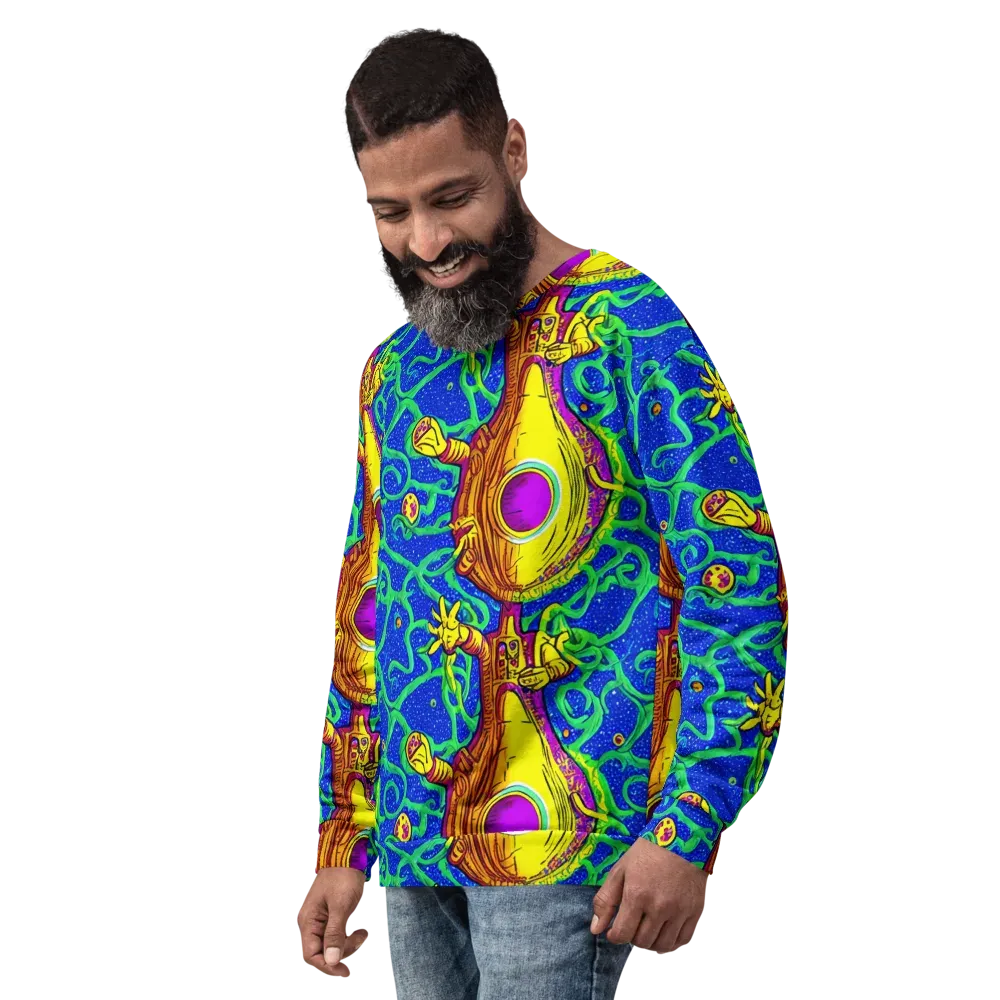 Sprawling Spectacle on Sweatshirt — Left Front