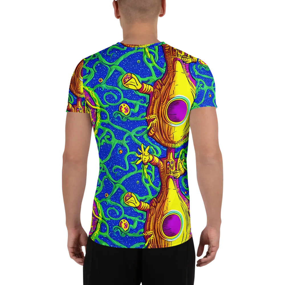 Sprawling Spectacle on Men's Athletic T-Shirt — Back