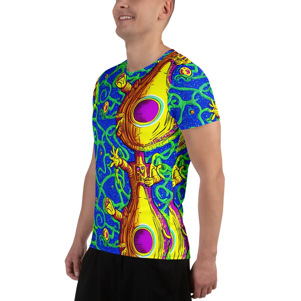Sprawling Spectacle on Men's Athletic T-Shirt — Left