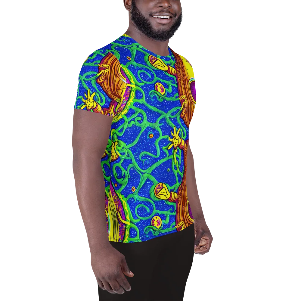Sprawling Spectacle on Men's Athletic T-Shirt — Right