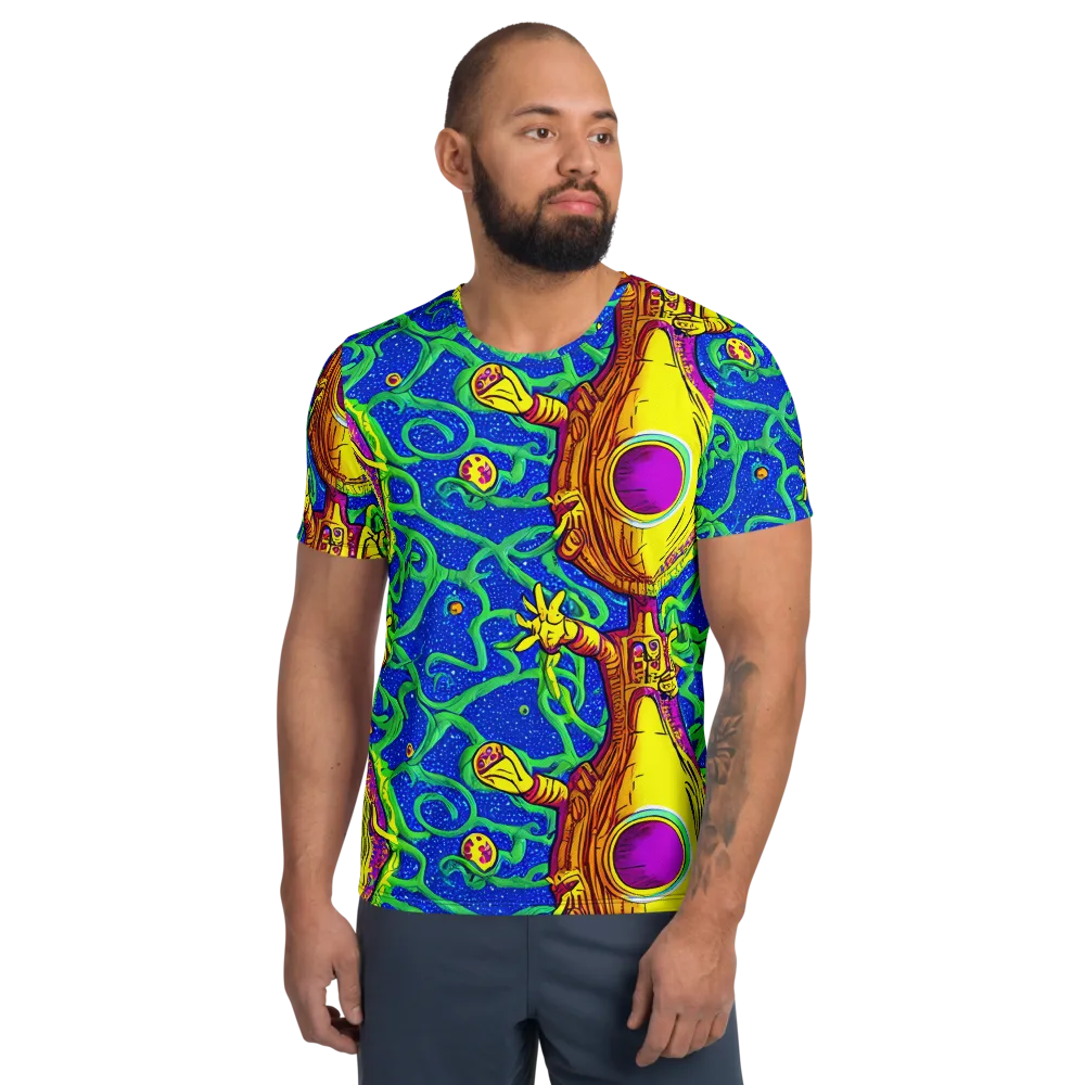Sprawling Spectacle on Men's Athletic T-Shirt — Front