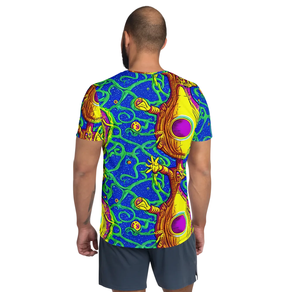 Sprawling Spectacle on Men's Athletic T-Shirt — Back